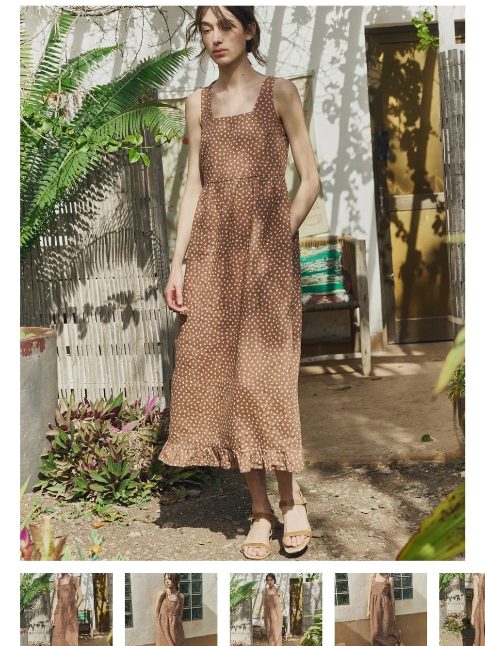 notPERFECTLINEN Iris Dress in Milk Chocolate Floral